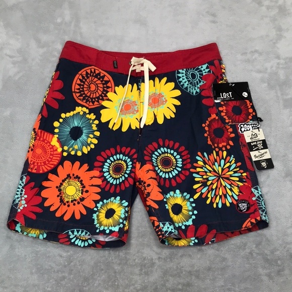 Lost Enterprises Flow Go Board Shorts SIze 32 New